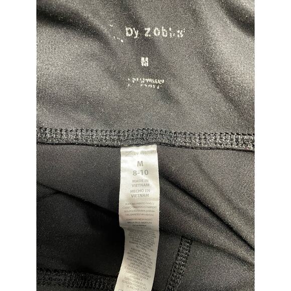 Z by Zobha black gray zipper bottom stretch leggings pockets women's medium - Picture 5 of 5